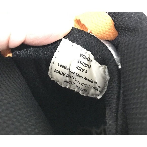 Mens WAXX Hightop Tennis Shoe White Black Leather Size 8 - Picture 5 of 6